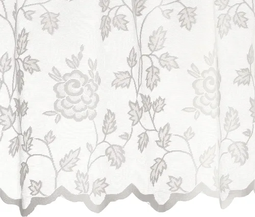 TERLYTEX Cortina de encaje para ventana de cocina, cortina vintage de cocina y cafetería, 18 pulgadas de largo para ventanas pequeñas, cenefa de