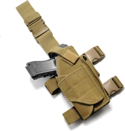 Vista 13 de Drop Leg Holster, Thigh Gun Holsters for Men Women, Airsoft Pistol Holster Leg Harness for Large Medium Glock Pistols