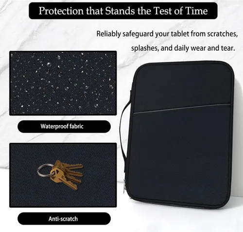 Vista 4 de Funda de transporte para tableta de 9 a 11 pulgadas para iPad Pro 11 (2022-2018), iPad 10.9 (10.ª generación), iPad Air (5/4ª generación), Galaxy