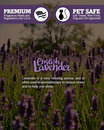 Vista 4 de Vela de soja natural perfumada a lavanda inglesa, aceites esenciales de fragancia, 100% sin soja, ftalatos y parabenos, combustión limpia, 9 onzas