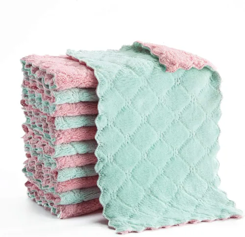 Vista 7 de Hypermotion Paño de limpieza de microfibra, toallas de cocina, toalla de microfibra de doble cara, sin pelusas, altamente absorbente, multiusos