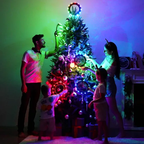 Vista 5 de TOSY Flying Ring - 36 RGB Multicolor or 12 Monocolor LEDs, Super Bright, Lost Mode, Auto Light Up, Christmas Stocking Stuffers Gift for