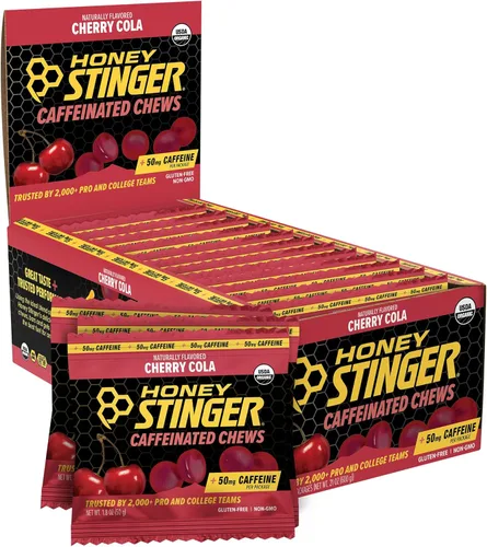 Vista 8 de Honey Stinger Masticables energéticos orgánicos Citrus Splash, sin gluten y sin cafeína, para ejercicio, correr y rendimiento, nutrición deportiva