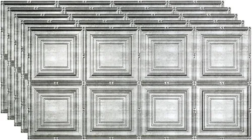 Vista 10 de FASÄDE Panel de techo decorativo de vinilo para retrato en blanco mate (muestra de 12 x 12 pulgadas)