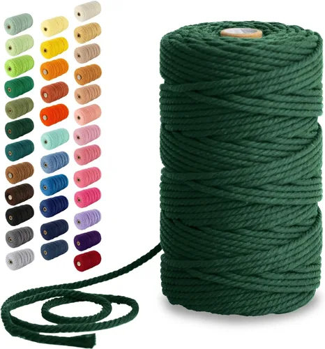 Vista 126 de Nook Theory Hilo de macramé de 3mm 109 yardas - Cuerda de macramé suave de 4mm, 5mm perfecta para nudos - Suministros de macramé para colgadores