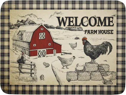Vista 122 de Tapete de secado de platos con diseño de pájaro rojo de Feliz Navidad, absorbente y de secado rápido, protector para encimera de cocina, 18 x 24