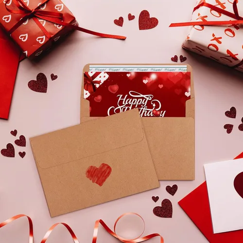 Vista 6 de Eupako Sobres de papel marrón A2, paquete de 100 sobres de invitación de 4.375 x 5.75 pulgadas, autosellados para RSVP, boda, notas