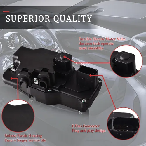 Vista 4 de Actuador de pestillo de bloqueo de puerta delantera izquierda del lado del conductor compatible con Chevrolet Corvette C6 2005-2013 Cadillac XLR
