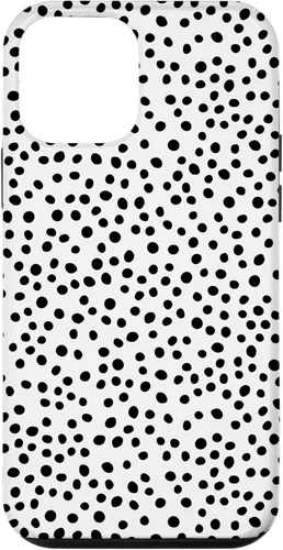 Vista 16 de Black and White Polka Dot Dalmatian Pattern Brush Stroke Case for iPhone 17