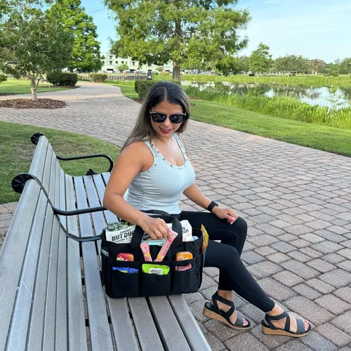 Vista 3 de Bolsa Tote para Manualidades, Organizador de Arte, Caddy de Suministros de Limpieza, Bolsa de Transporte con Asa para Múltiples Propósitos, Caddy