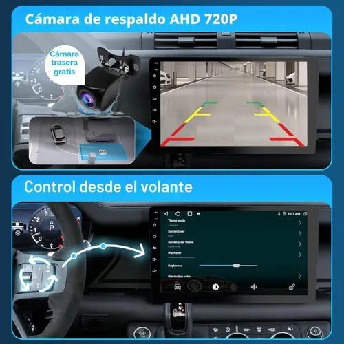 Vista 7 de Haudio Estéreo de coche de 9" con doble DIN - Radio de coche inalámbrico compatible con Apple CarPlay y Android Auto, radio de coche con pantalla