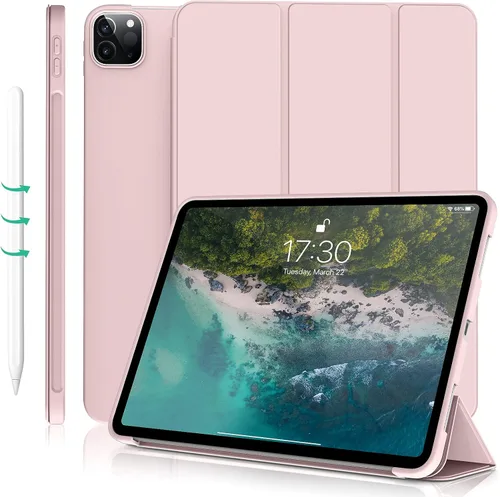 Vista 10 de Kenke - Funda para iPad Pro de 11 pulgadas 4.ª/3.ª/2.ª/1.ª generación 2022/2021/2020/2018 con acoplamiento magnético para lápiz de 2.ª