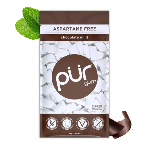 Vista 8 de PUR Gum Chicle sin aspartamo 100% xilitol Chicle natural con sabor a menta fresca, 55 piezas (paquete de 1)