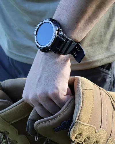Vista 3 de ALPHAGEAR Delta PRO - Reloj inteligente para iPhone y Android, reloj inteligente resistente (respuesta/hacer llamadas), rastreador de bienestar