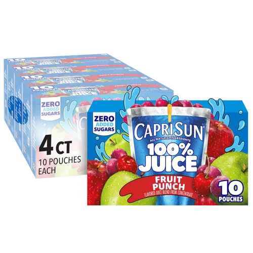 Vista 11 de Capri Sun Fruit Punch - Mezcla de bebida de jugo con sabor natural, paquete de 40 unidades, 4 cajas de 10 bolsas