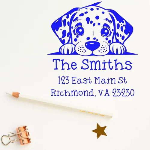 Vista 132 de Sello de alta calidad para cachorros Airedale Terrier – Sello de dirección personalizado – Ideal para los amantes de los perros – Elección de 5
