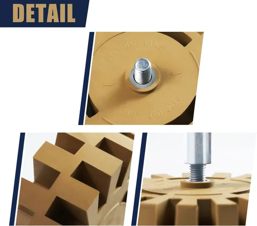 Vista 4 de S SATC Rueda de borrador de 4 pulgadas, 1 paquete con adaptador, rueda de goma para eliminar taladros, adhesivos, calcomanías de rayas