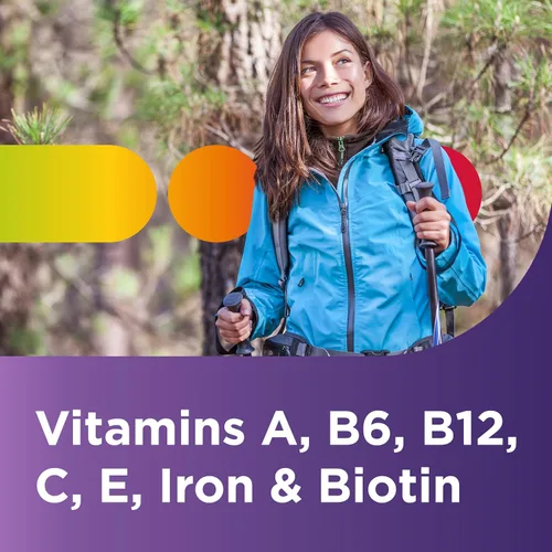 Vista 5 de Centrum Tableta multivitamínica para mujer, suplemento multivitamínico/multimineral con hierro, vitamina D3, vitaminas B y antioxidantes vitaminas C