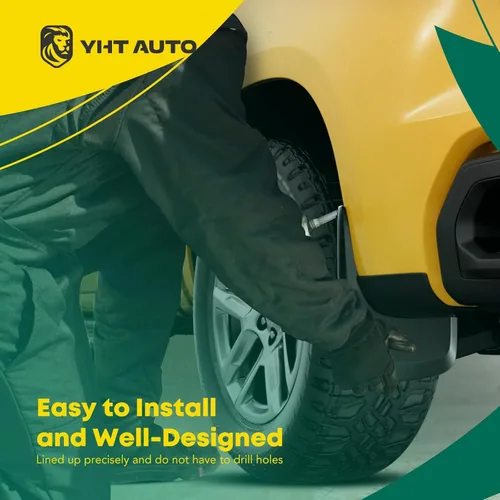 Vista 5 de YHTAUTO Juego de 4 protectores contra salpicaduras de barro para Ford F-150 2015-2020, con guardabarros de fábrica