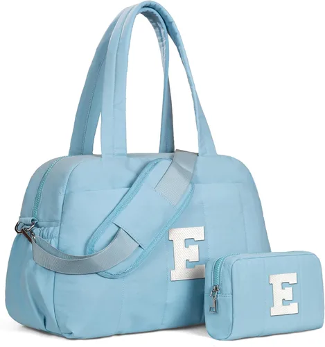 Vista 152 de Bolsa de lona Vogewood, bolsas personalizadas de fin de semana para mujer, bolsas de viaje con estuche de maquillaje, regalos de cumpleaños, Beige