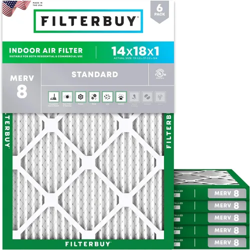 Vista 31 de Filterbuy Filtro de aire 8x14x1 MERV 8 Defensa contra el polvo y la alergia