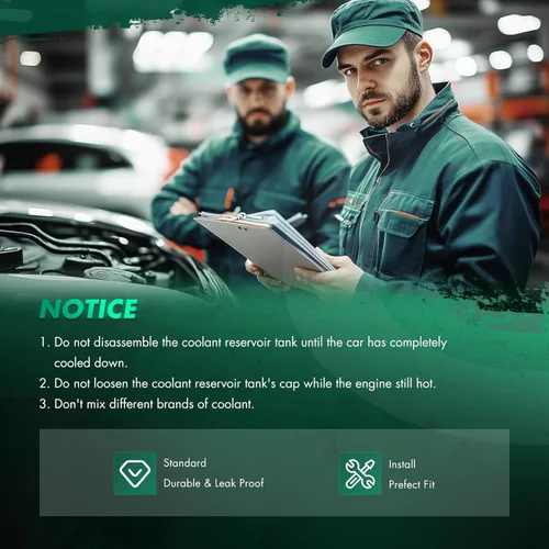 Vista 6 de SCITOO Radiator Tank Coolant Recovery Overflow Reservoir Tank Coolant Reservoir Bottle [W/Sensor &with Cap] compatible with for BMW 525i