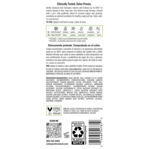 Vista 10 de Biotera Ultra Thick & Full Volumizing Shampoo Increases Volume to Fine, Limp Hair Microbiome Friendly Vegan & Animal Test Free Paraben Free