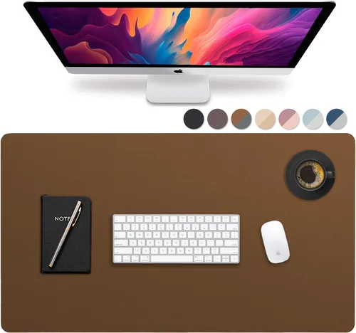 Vista 36 de Vine Creations Tapete de Escritorio de Cuero Grande 44" x 22", Tapete Protector de Escritorio, Almohadilla de Escritorio de Cuero PU, Almohadilla