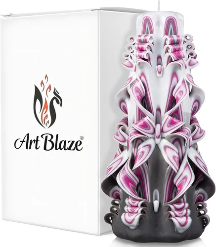 Vista 12 de Velas talladas – Vela grande decorativa hecha a mano – Vela en espiral alta de larga duración para mujer – para decoración del hogar, acogedor