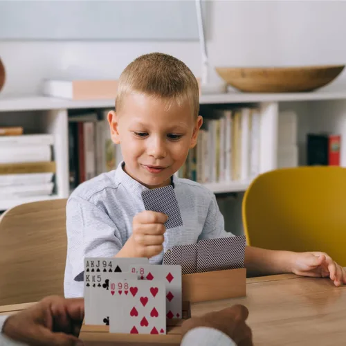 Vista 8 de Yellow Mountain Imports Juego de 2 organizadores de tarjetas de madera de haya maciza de tamaño estándar