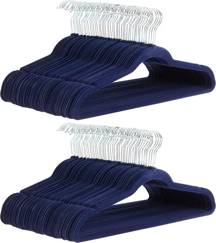 Vista 19 de Amazon Basics - Ganchos finos de terciopelo antideslizantes para trajes, paquete de 30, color negro