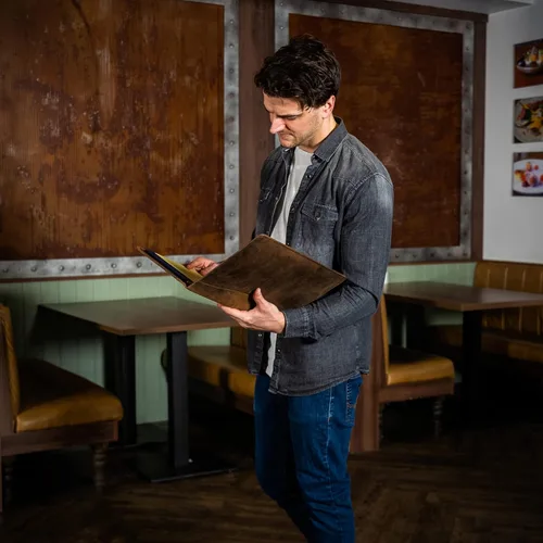 Vista 9 de Portafolio de cuero organizador profesional Padfolio - Carpeta de currículum con bolígrafo de lujo, elegante folio de documentos para bloc