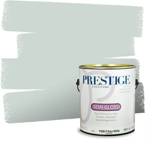 Vista 66 de Prestige Paints - Pintura exterior e imprimación en uno, 1 galón, plano, coincidencia comparable con Behr Misty Isle, P500-N-MQ5-62