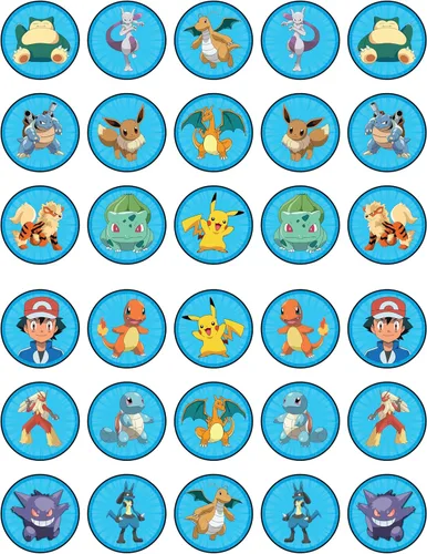 30 adornos para cupcakes de anime 2023 – Decoración comestible de feliz cumpleaños, hoja de oblea para decoración de tartas