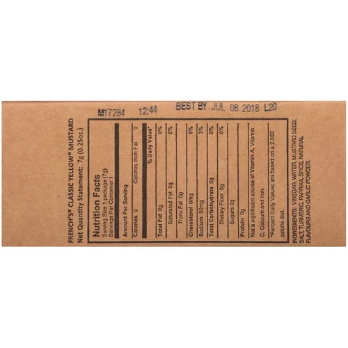 Vista 2 de French's - Paquetes de mostaza amarilla clásica, 200