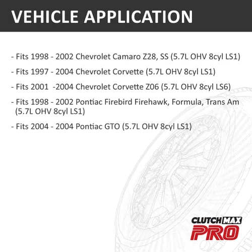 Vista 2 de ClutchMax PRO OEM Premium - Volante de embrague compatible con Chevrolet Camaro Z28 SS 1997-2004 Corvette 1998-2002 Pontiac Firebird Firehawk