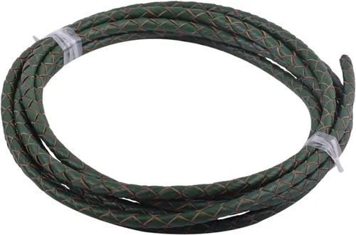 Vista 47 de KONMAY - Cordón de cuero trenzado genuino de 5 yardas, 3.0mm, marrón antiguo, redondo, para cuerda de bolo