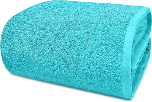 DAN RIVER Paquete de 1 sábana de baño de 40x80 pulgadas, sábanas de baño jumbo para adultos, toallas grandes gruesas y absorbentes - Aguamarina