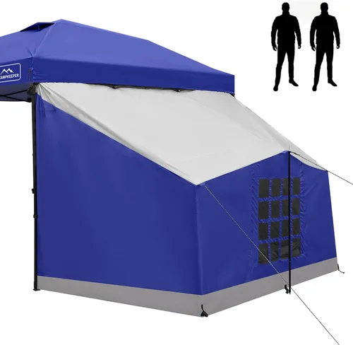 Vista 11 de KAMPKEEPER Side Tent,1/2 Person Camping Tent for 10' x 10' Pop Up Canopy Negro