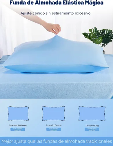 Vista 9 de Avolare Fundas de almohada refrescantes, más suaves que la seda, paquete de 2 fundas de almohada refrescantes para personas que duermen con calor