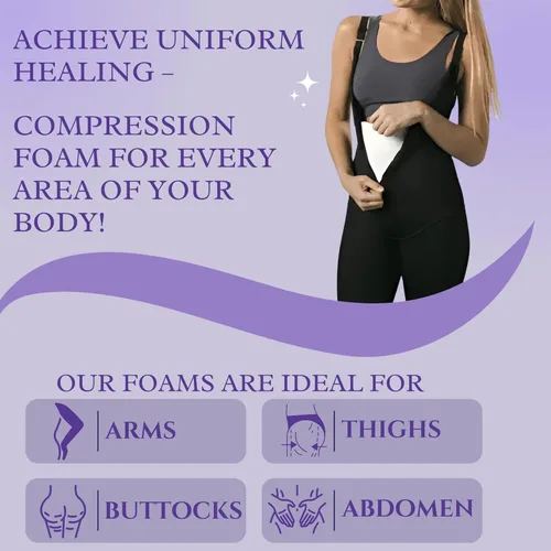 Vista 5 de ContourMD Hojas de compresión de espuma post-lipo de grado médico – Prenda de compresión poscirugía después de la liposucción, abdominoplastia