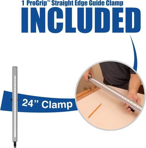 Vista 8 de Abrazadera de borde recto ProGrip ideal para cortar hojas grandes de madera contrachapada y ranuras Dado
