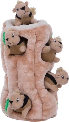 Vista 8 de Outward Hound Hide A Squirrel - Rompecabezas de peluche para perro, tamaño pequeño Ardilla