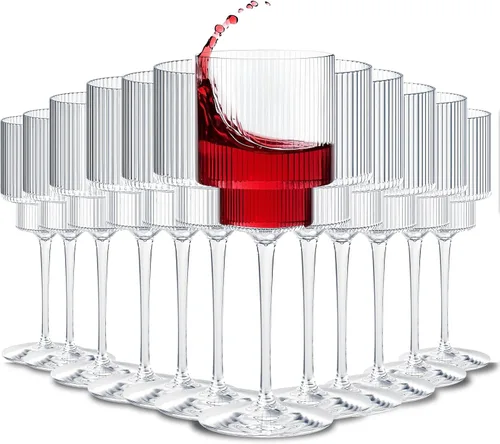 Vista 11 de Copas Cálices de Vino de Plástico – Copas de Vino Acrílicas de 12 onzas Origami Irrompibles Vasos de Cóctel de Plástico Transparente Reciclables