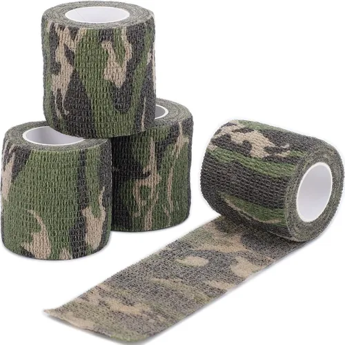 Vista 18 de DROK 4/10 Rollos de Cinta de Camuflaje Autoadhesiva, Vendaje de Camuflaje para Deportes al Aire Libre, Escalada, Camping, 2/3 Pulgadas x 4.5 Metros