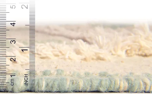 Vista 5 de Unique Loom Mesa Collection - Alfombra Maricopa (2 pies 2 pulgadas x 5 pies 1 pulgada, aguamarina y blanco)