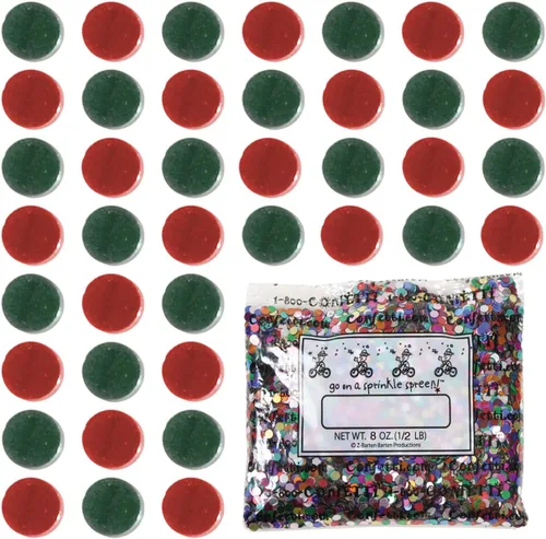 Vista 86 de Confetti Circle 1/4" Negro, Azul Marino Combo - 2 bolsas de media onza (1 oz) (8550/9971)