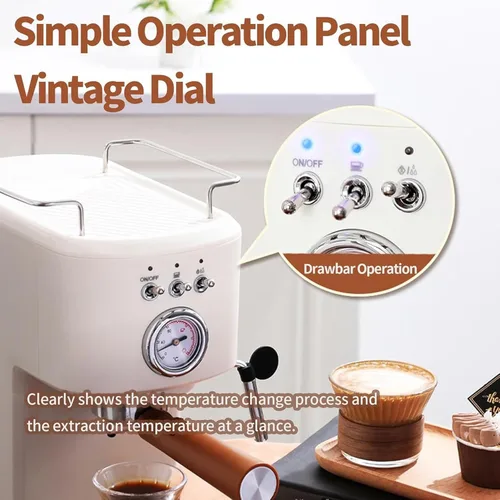 Vista 6 de Cafetera de espresso, capuchino y café con leche Máquina automática de café en cápsulas Espumador automático de leche Máquina de café espresso