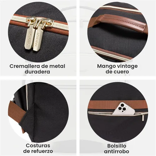 Vista 9 de LOVEVOOK Mochila de viaje para llevar a bordo, Mochilas de viaje