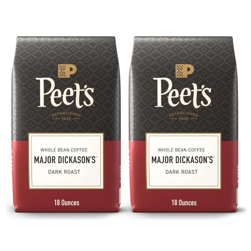 Vista 11 de Peet's Coffee, Café de grano entero tostado oscuro - Mezcla Major Dickason's 10.5 onzas bolsa